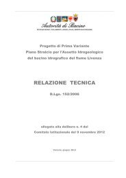 RELAZIONE TECNICA - Autorità di Bacino dei fiumi dell'Alto Adriatico