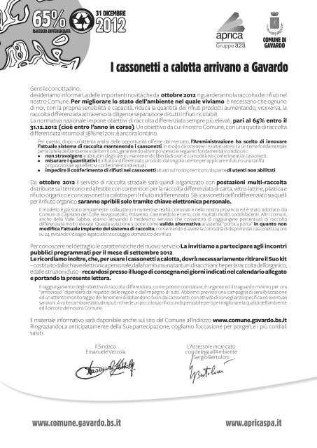 Lettera Sindaco e Assessore.pdf - Comune di Gavardo