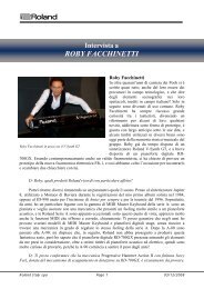 Roby Facchinetti parla del pianoforte RD-700GX - Roland Italy SpA