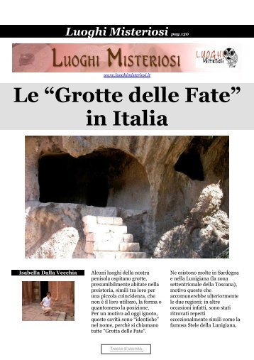 Le Grotte delle Fate in Italia - Luoghi Misteriosi