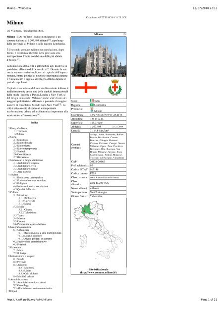 Milano Wikipedia