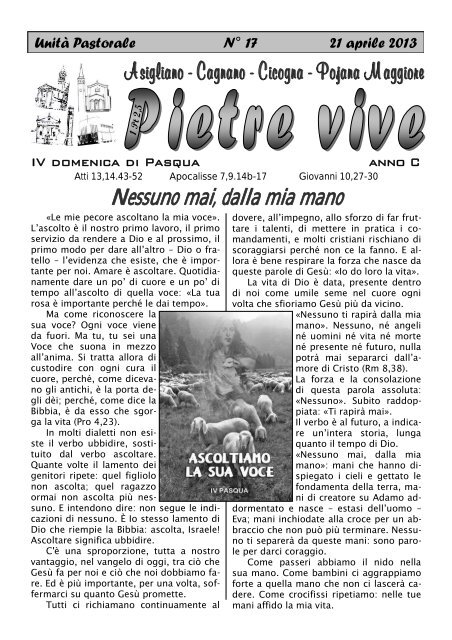 scarica bollettino n.17 del 21.04.2013 - Comune di Poiana Maggiore