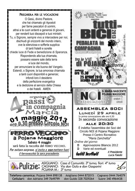 scarica bollettino n.17 del 21.04.2013 - Comune di Poiana Maggiore