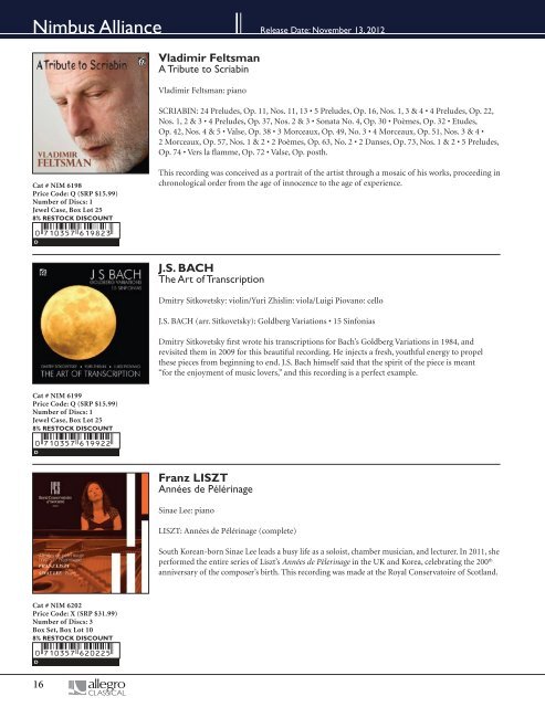 Download the November Classical - Allegro Music
