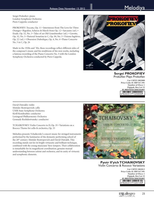 Download the November Classical - Allegro Music