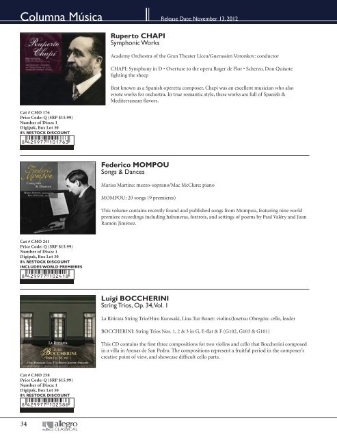 Download the November Classical - Allegro Music