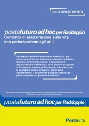 POSTAFUTURO AD HOC - Per RADDOPPIO - Poste Vita