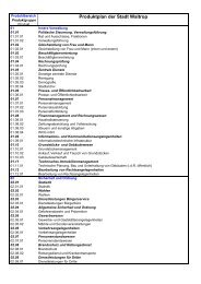 Produktplan der Stadt Waltrop