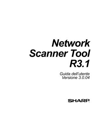 Installazione di Network Scanner Tool - Sharp