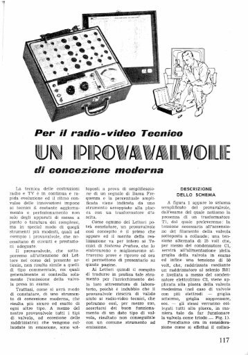 Provavalvole - Le Radio di Sophie