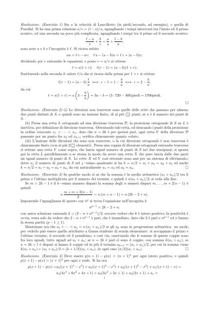 Soluzione prova di Matematica - Scuola Galileiana di Studi Superiori