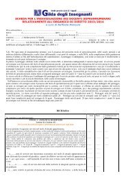 Scheda per l'individuazione dei docenti soprannumerari - Gilda Napoli