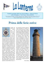 Notiziario periodico della Lega Navale Italiana ... - LNI - Trieste
