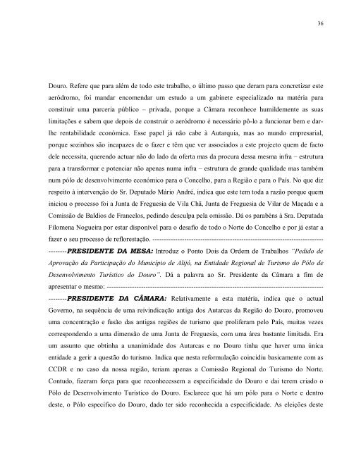 Acta da Sessão de Assembleia de 29/12 - Câmara Municipal de Alijó