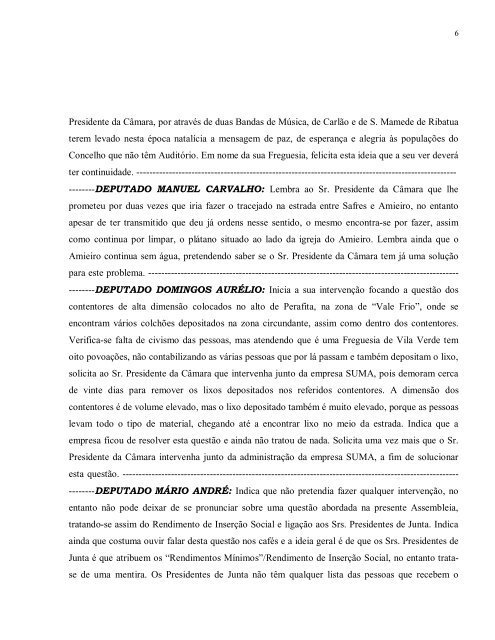 Acta da Sessão de Assembleia de 29/12 - Câmara Municipal de Alijó
