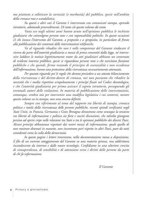 Privacy e giornalismo edizione 2012.pdf - Garante per la Protezione ...