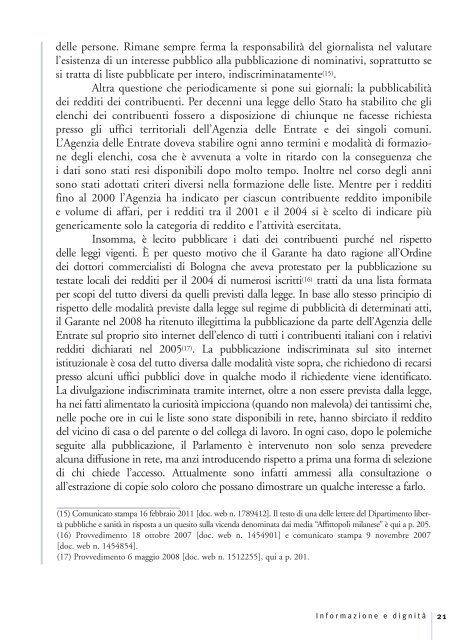 Privacy e giornalismo edizione 2012.pdf - Garante per la Protezione ...