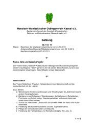 Neufassung der Vereinssatzung - Hessisch- Waldeckischer Gebirgs