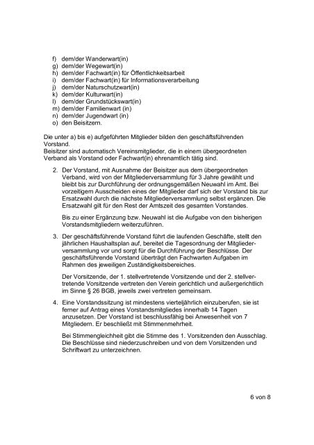 Neufassung der Vereinssatzung - Hessisch- Waldeckischer Gebirgs