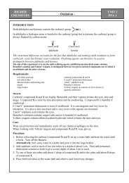 HIGHER CHEMISTRY - Oxidation - Education Scotland