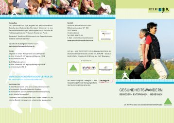 Flyer zum Gesundheitswandern