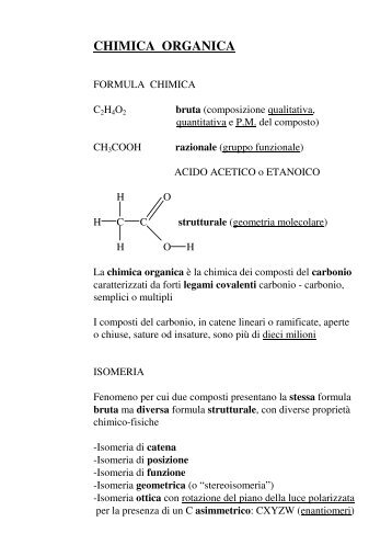 13) chimica organica - Corsi di Laurea a Distanza
