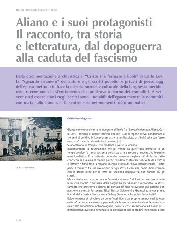 Aliano e i suoi protagonisti Il racconto, tra storia e letteratura, dal ...