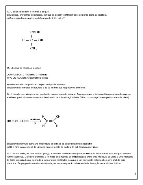 lista de exercicios para recuperação final comp. curricular