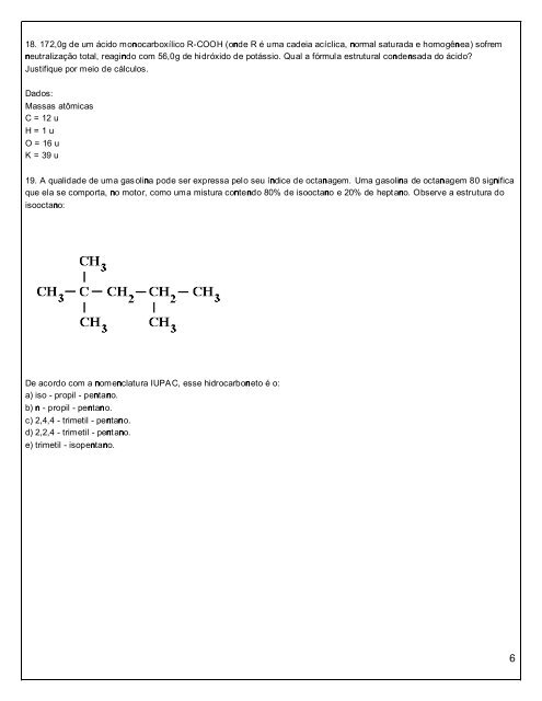 lista de exercicios para recuperação final comp. curricular