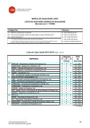 MARCA DE QUALIDADE LNEC LISTA DE GESTORES GERAIS DA ...