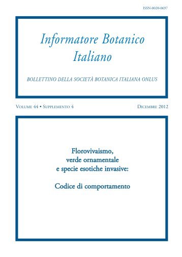 Informatore Botanico Italiano - Council of Europe