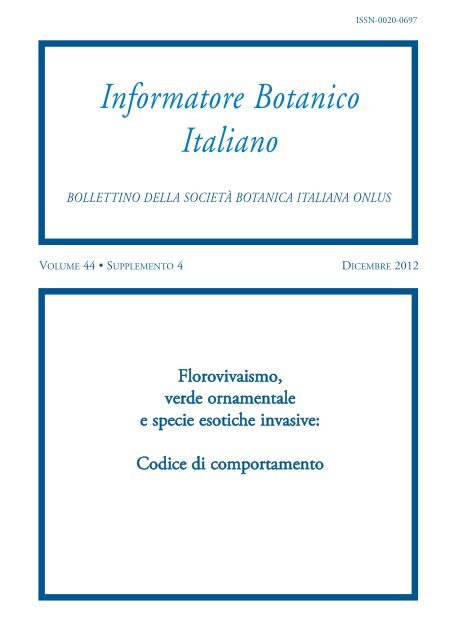 Informatore Botanico Italiano - Council of Europe