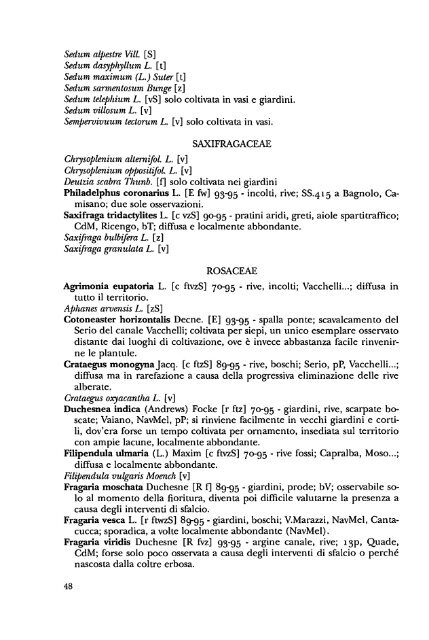 Contributo al censimento della flora cremasca - Biblioteca digitale ...