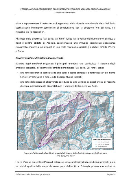 RELAZIONE DI PROGETTO - Parco delle Orobie Bergamasche