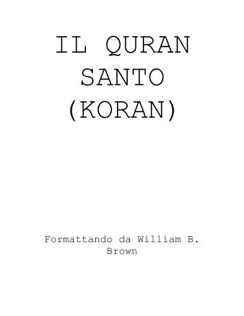 THE HOLY QURAN (KORAN)