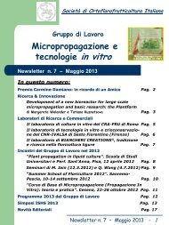 GdL Micropropagazione - Newsletter n. 7 maggio ... - Fertirrigazione.it