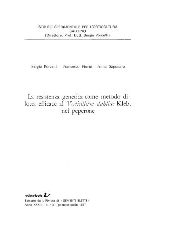 porcelli s., fiume f., saponaro a., 1987. - Francescofiume.Altervista.Org