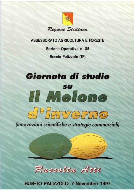 Il melone d'inverno - Portale dell'innovazione - Regione Siciliana