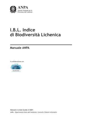 I.B.L. Indice di Biodiversità Lichenica - SIRA