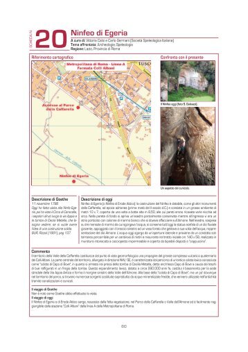 Ninfeo di Egeria - Geologia e Turismo