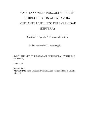 valutazione di pascoli subalpini e brughiere in alta savoia ... - Arpa