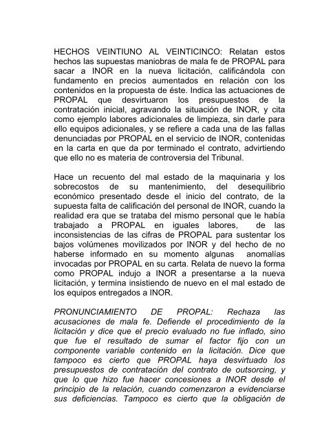 Inversiones e Ingenieros Orientales Ltda. Vs. Propal S.A.