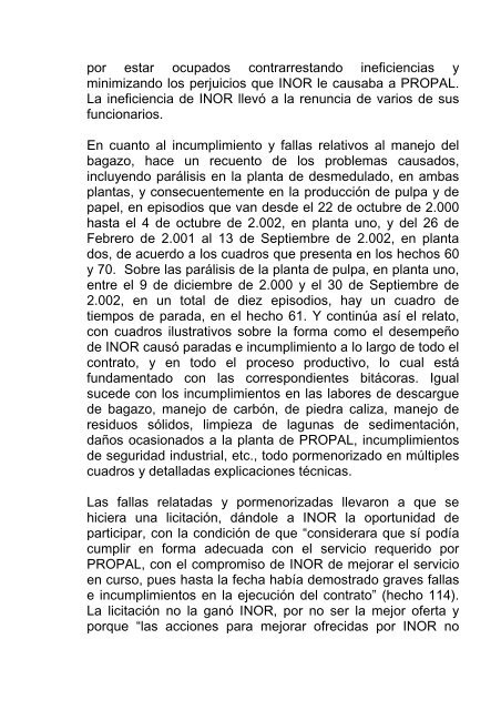 Inversiones e Ingenieros Orientales Ltda. Vs. Propal S.A.