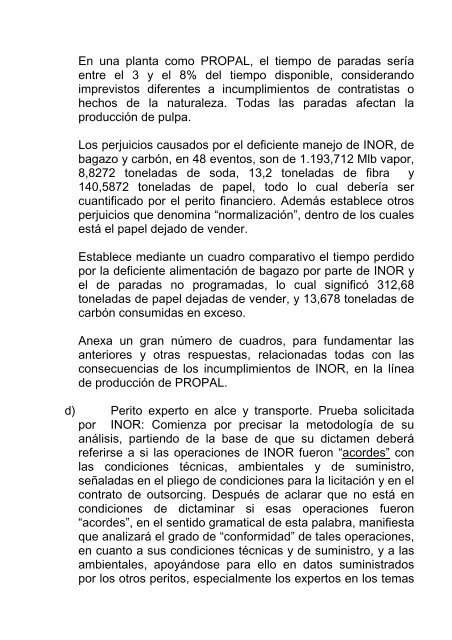 Inversiones e Ingenieros Orientales Ltda. Vs. Propal S.A.