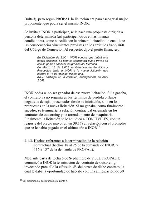 Inversiones e Ingenieros Orientales Ltda. Vs. Propal S.A.