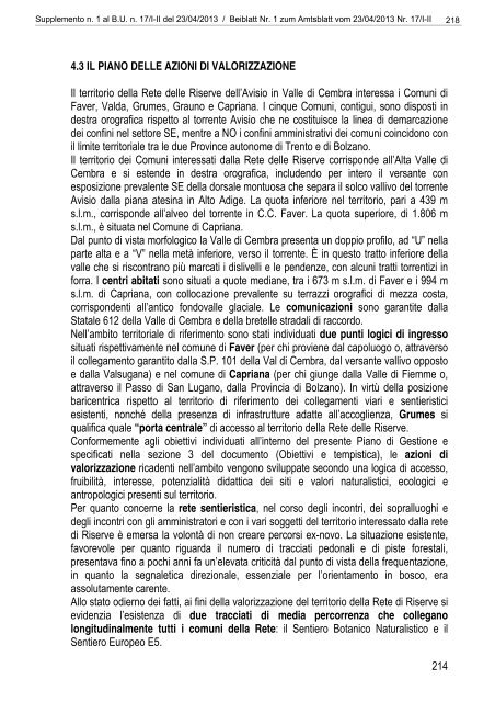 [84117] Supplemento n. 1 al Bollettino n. 17 del 23/04/2013