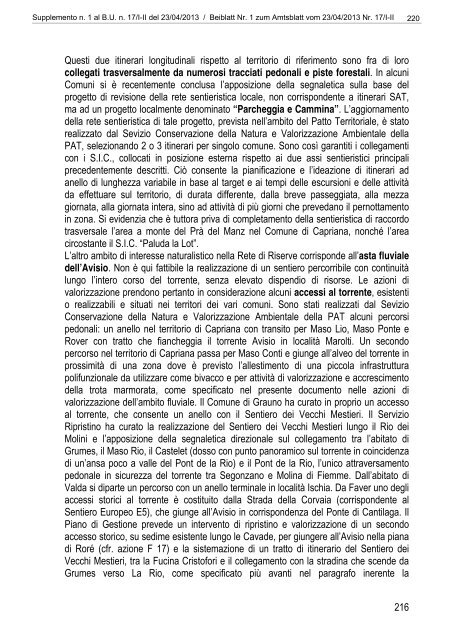 [84117] Supplemento n. 1 al Bollettino n. 17 del 23/04/2013