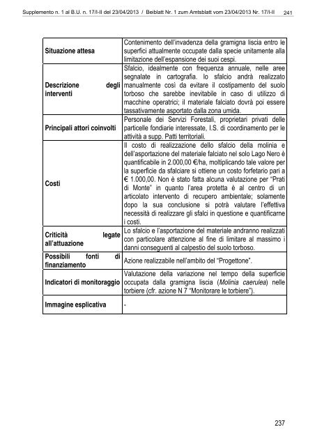 [84117] Supplemento n. 1 al Bollettino n. 17 del 23/04/2013