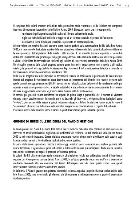 [84117] Supplemento n. 1 al Bollettino n. 17 del 23/04/2013