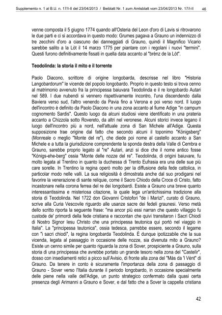 [84117] Supplemento n. 1 al Bollettino n. 17 del 23/04/2013